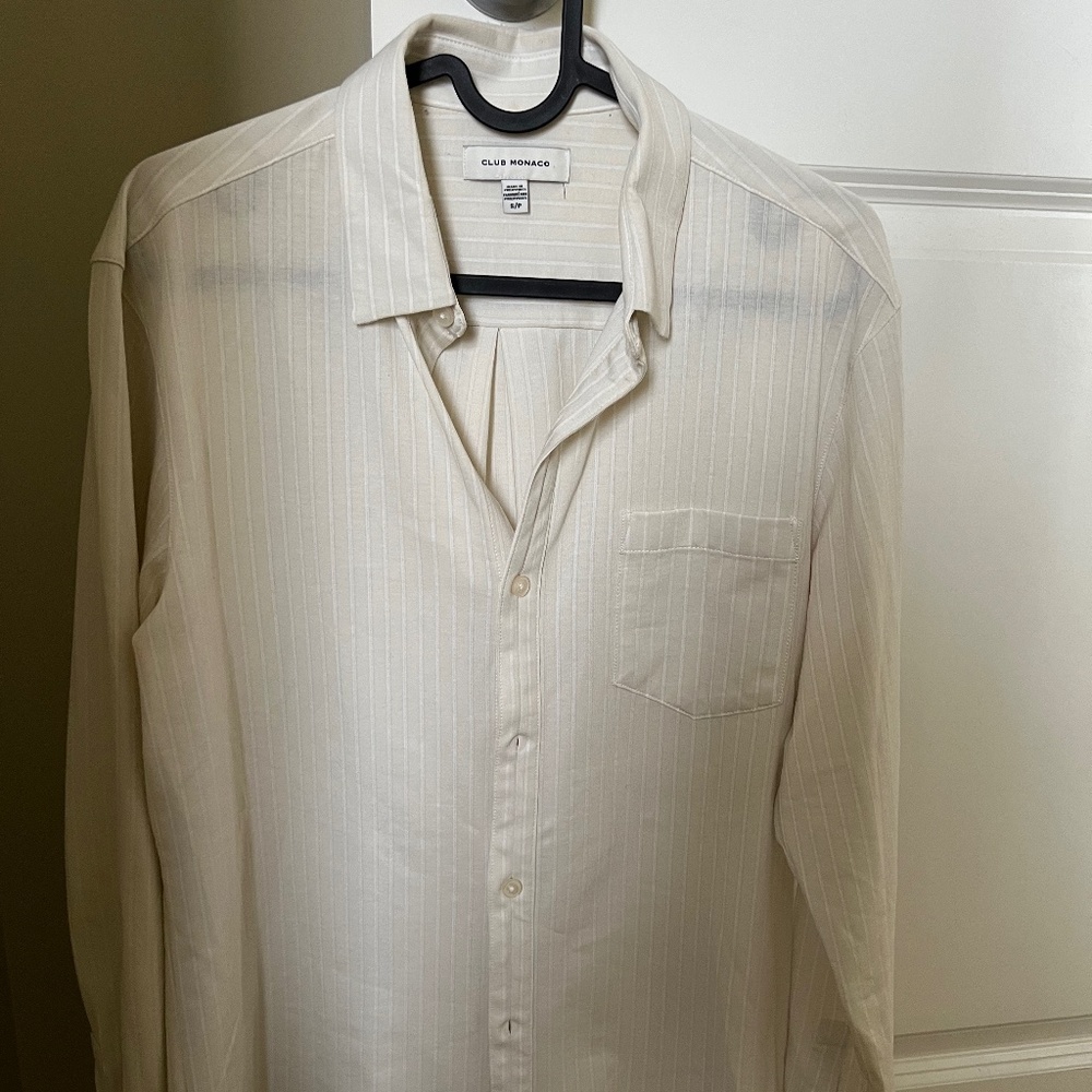 Club Monaco cream dress shirt